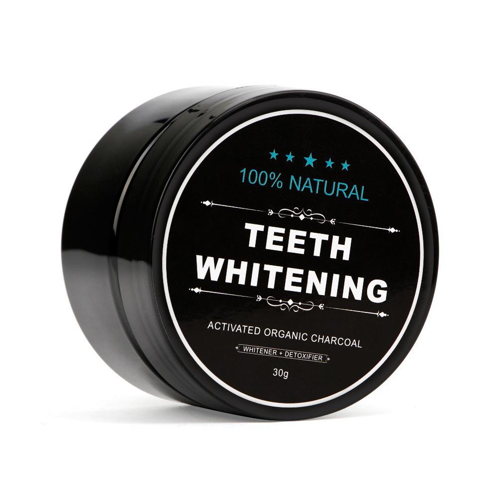 Teeth Whitening Activated Organic Charcoal - Zahnaufhellungspulver Natürliche Organische Aktivierte Bambuskohle Gelbe