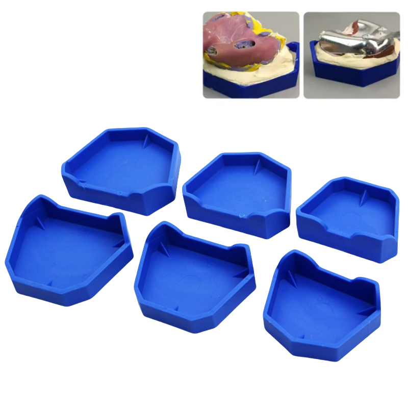 Teeth Whitening Tray - 6-teiliges Dentalmodell-Basis-Set: Gipsmodell-Abdrucklöffel aus Silikonkautschuk, 3