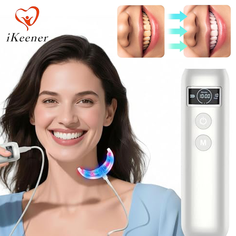 Teeth Whitening Blue Light - Zahnaufhellungs-Beschleuniger mit 16 LED Rot-Blau-Verstärkerlicht-Schalen und