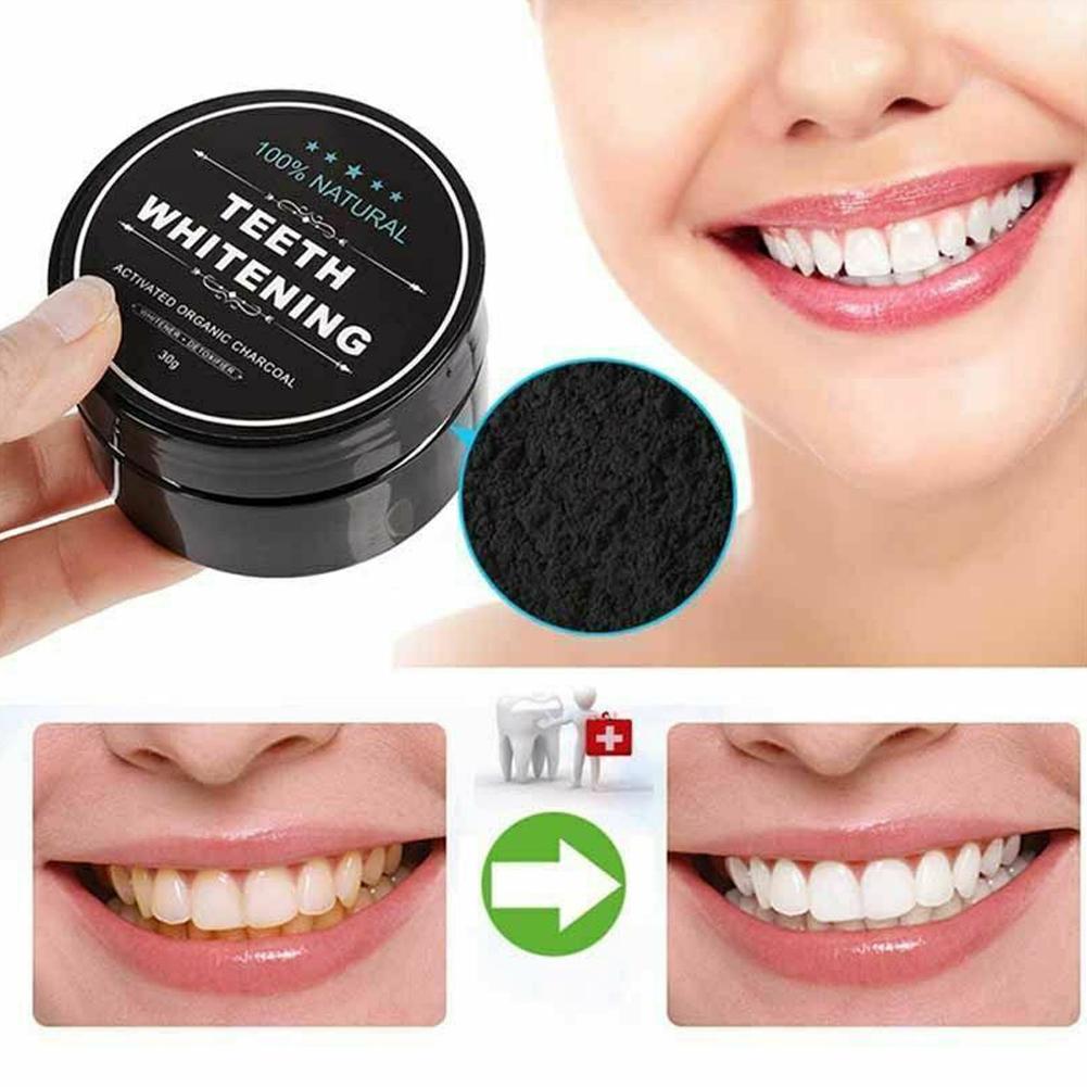 Teeth Whitening Activated Organic Charcoal - Aktiviertes Bio-Holzkohlepulver, polnisches Zahnreinigung, stärkt die