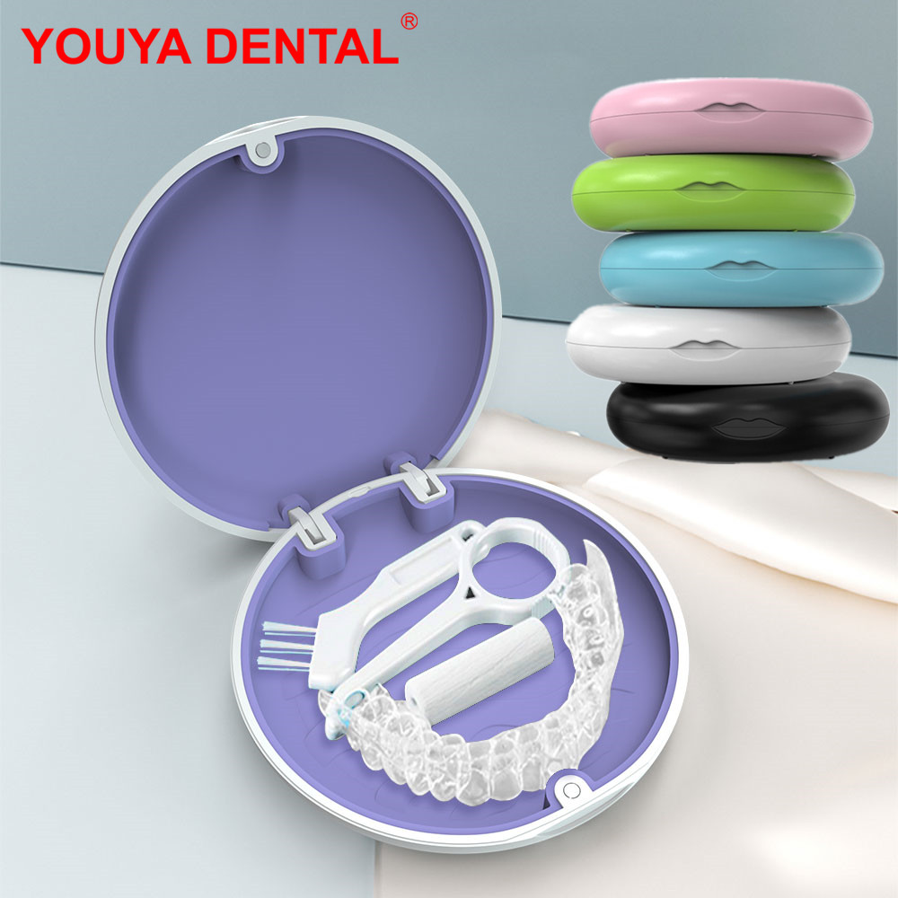 Teeth Whitening For Braces - Kieferorthopädie-Koffer mit künstlichen Zähnen, Zahnhalter-Koffer, Premium-Reisespangen,