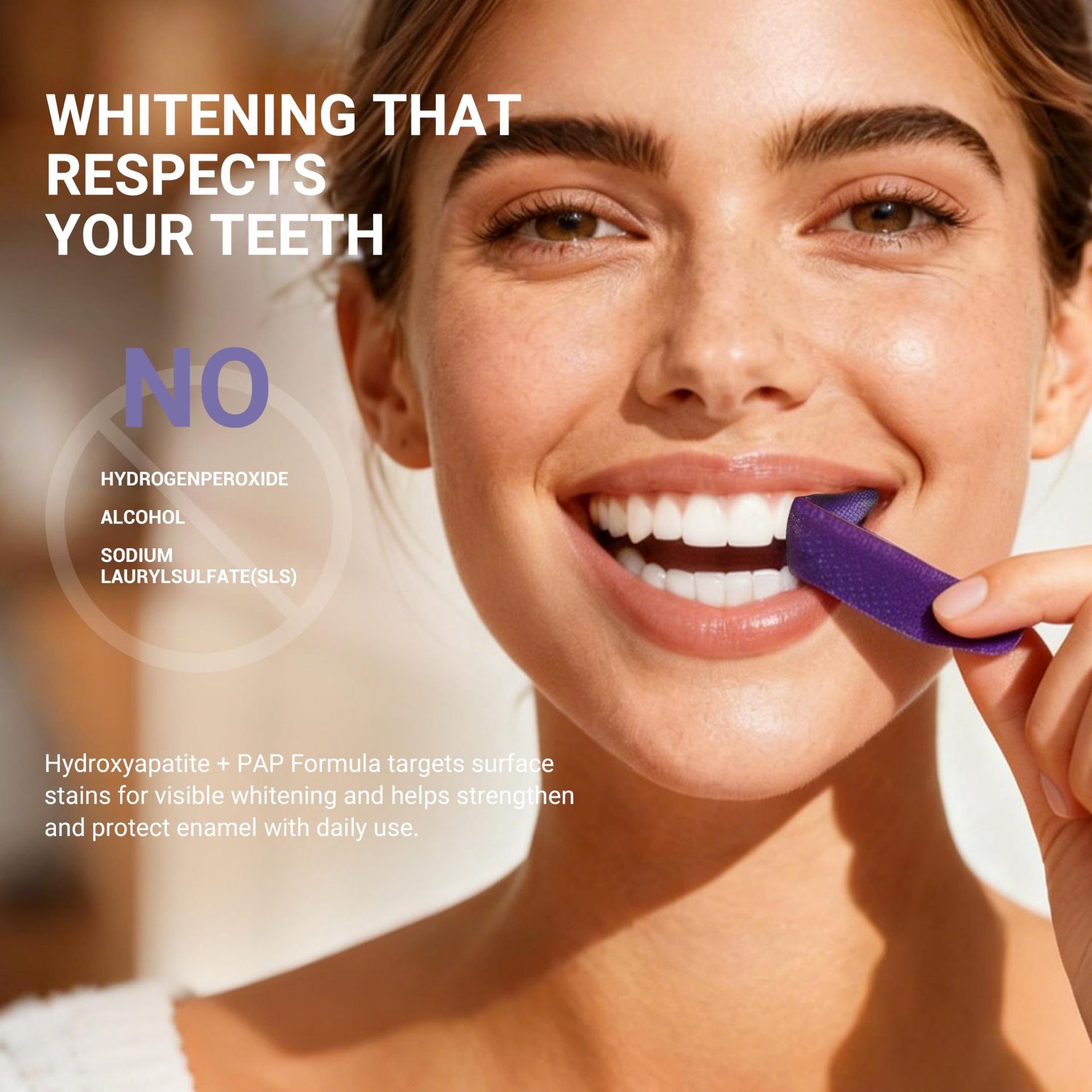 Lila Zahnaufhellungsstreifen 1 – Teeth Whitening Effective Bewertung und Preis
