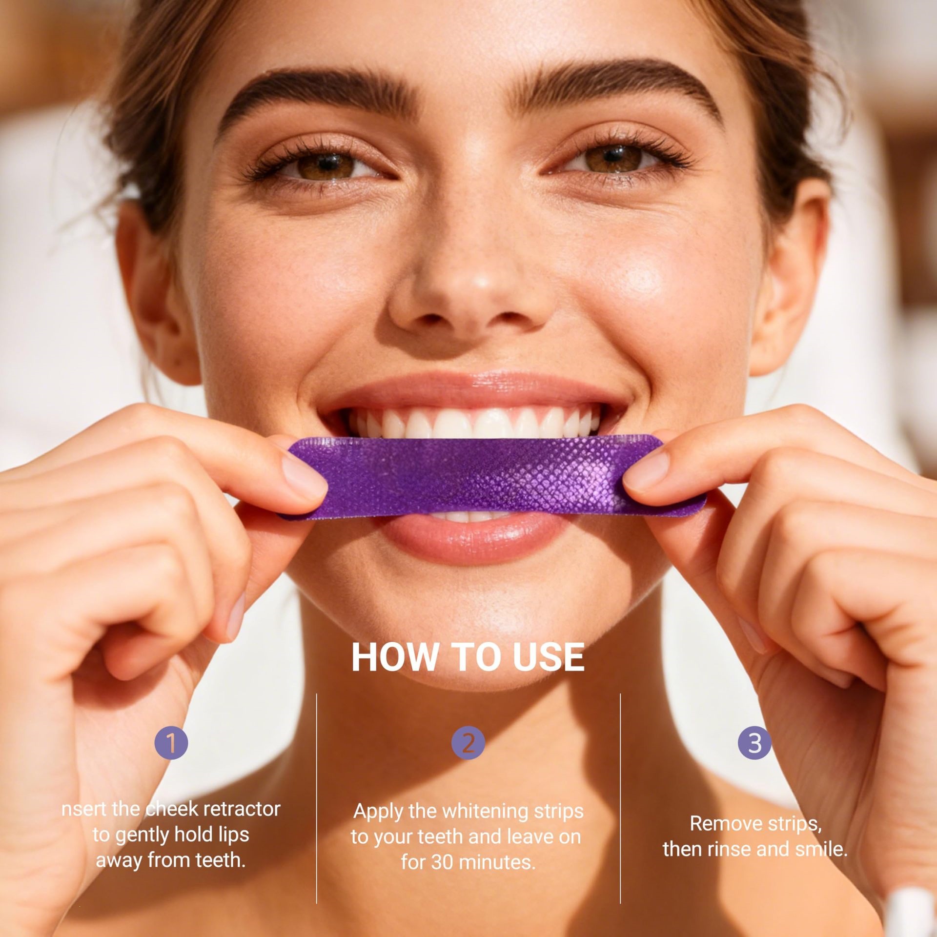 Lila Zahnaufhellungsstreifen 1 – Teeth Whitening Effective Bewertung und Preis