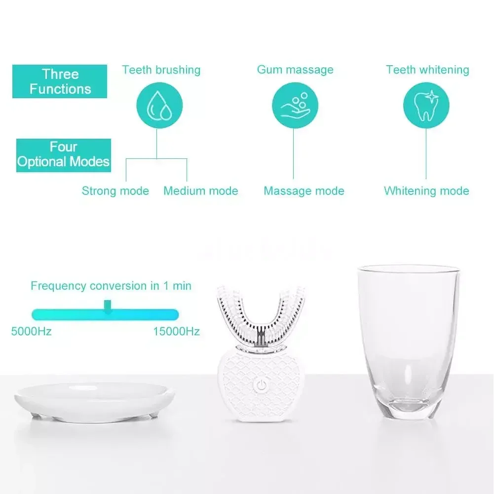 Ultraschall-Elektrozahnbürste  – Teeth Whitening Blue Light Bewertung und Preis
