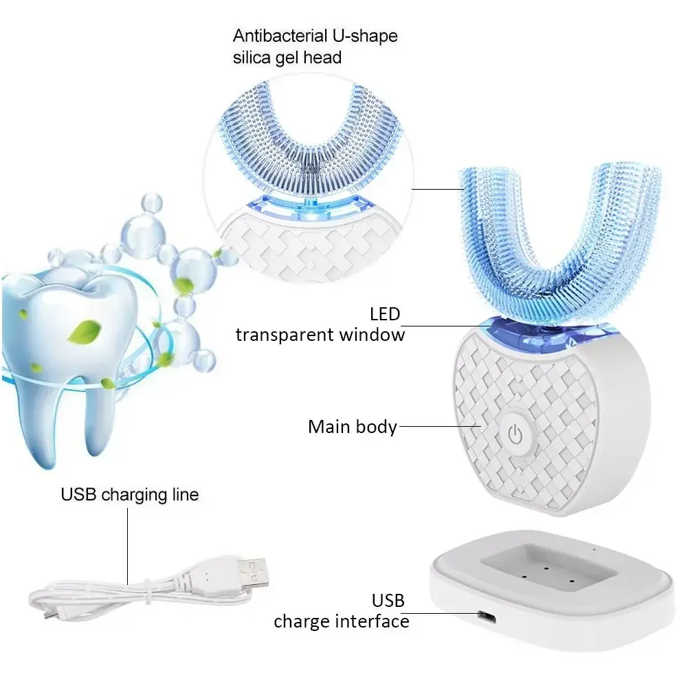 Ultraschall-Elektrozahnbürste  – Teeth Whitening Blue Light Bewertung und Preis