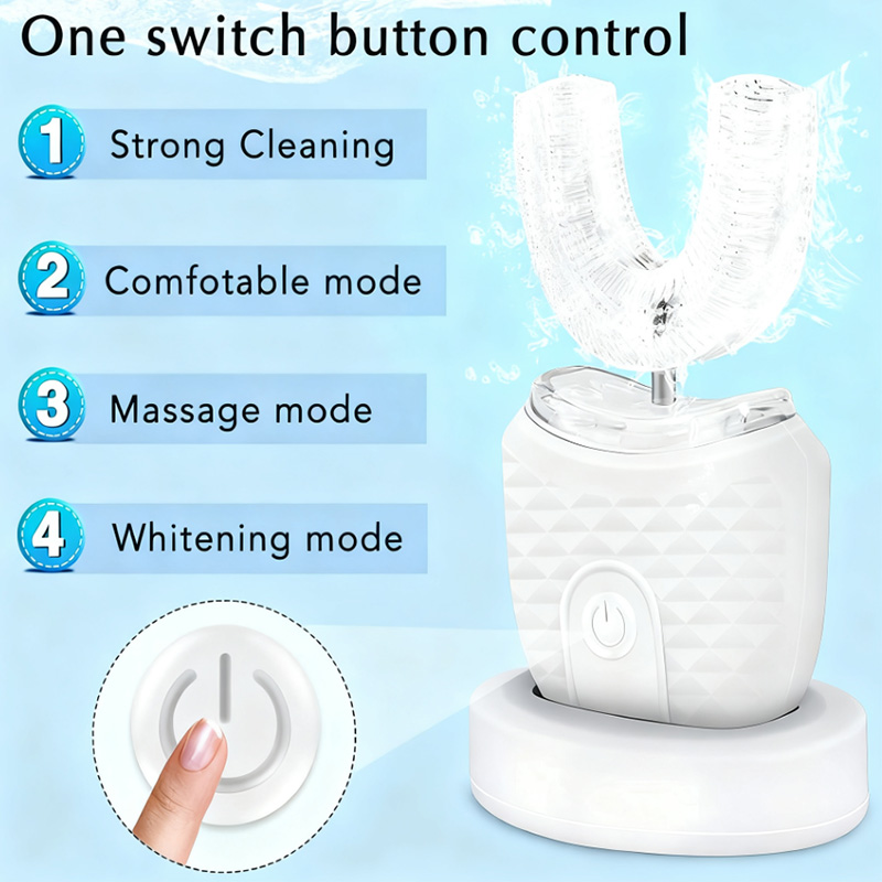 Tragbare U-förmige elektrische – Teeth Whitening Blue Light Bewertung und Preis