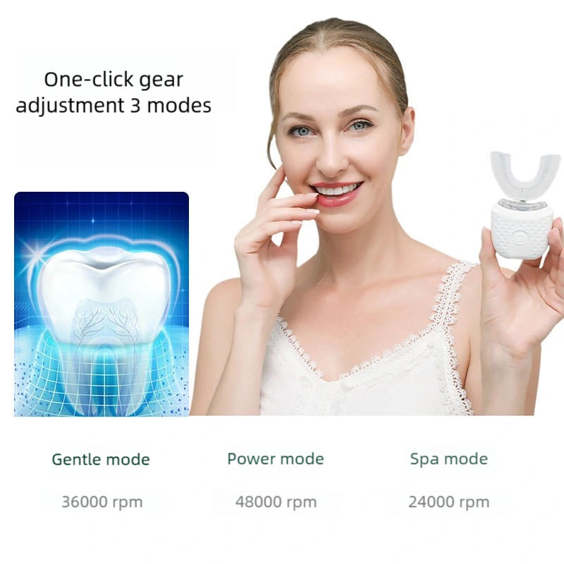 Tragbare U-förmige elektrische – Teeth Whitening Blue Light Bewertung und Preis